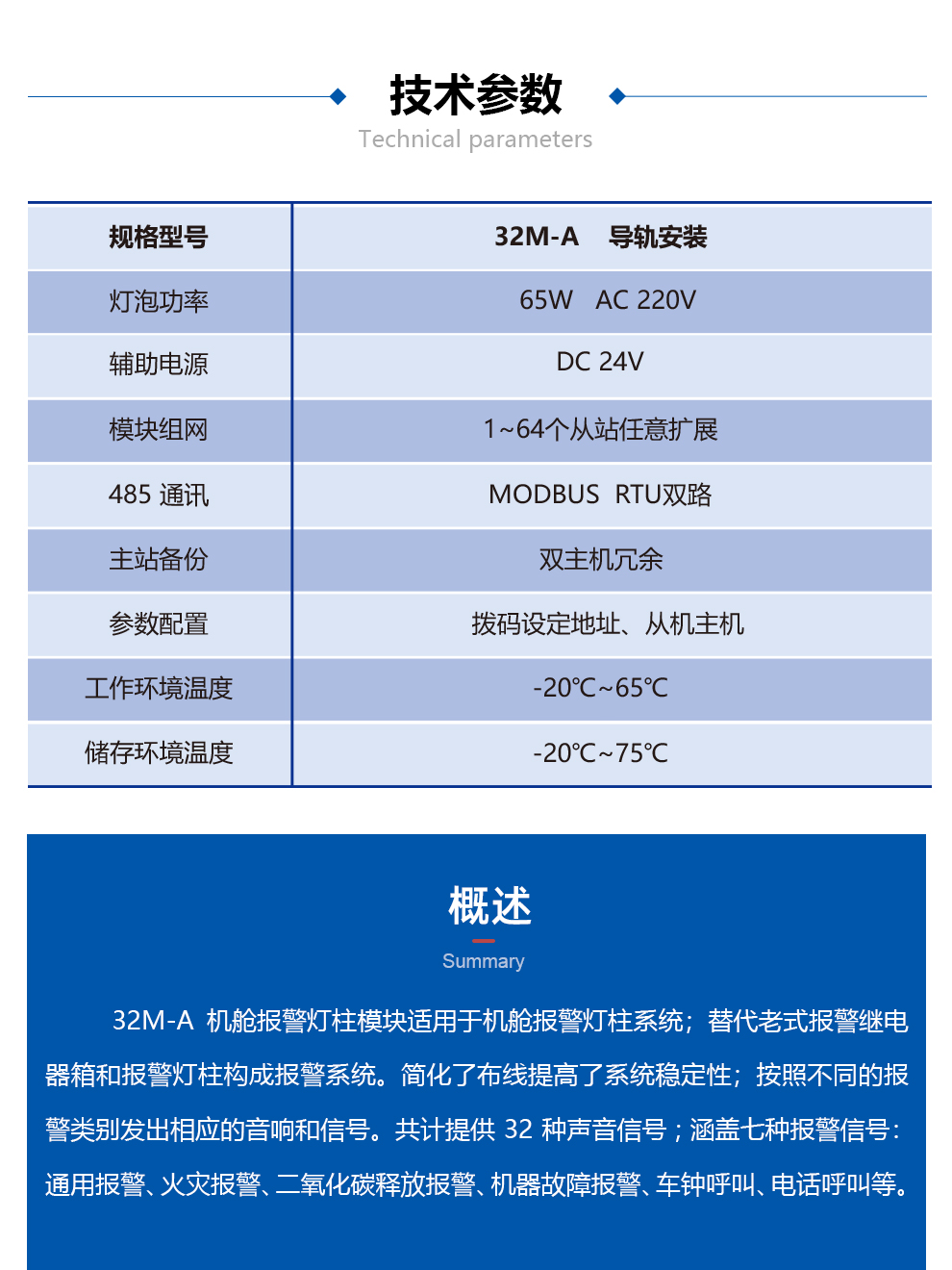 机舱报警灯柱模块